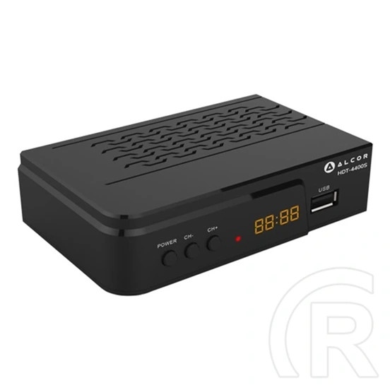 Alcor HDT-4400S DVB-T/T2 vevő (MPEG4/H.264, HD, USB, SCART, EPG, teletext, felvétel, timeshift, magyar menü, 5V antenna
