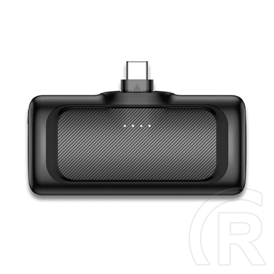 Alcor SK5000CC vésztöltő 2x USB-C aljzat (5000 mAh, 5V/2.4A bemenet/kimenet, LED kijelző, fekete)