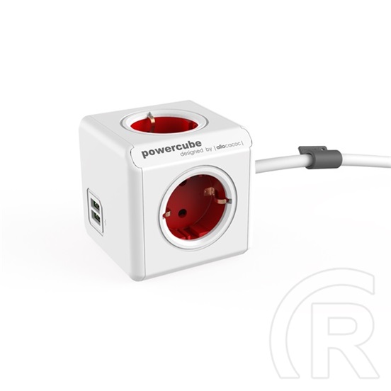 Allocacoc PowerCube Extended USB 1,5 m (piros)