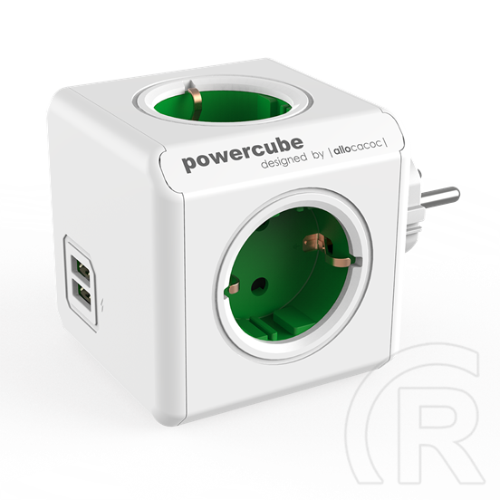 Allocacoc PowerCube Original USB (zöld)