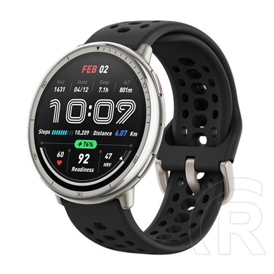 Amazfit active 2 okosóra (szilikon szíj, aktivitásmérő, gps, 160 sport mód, nfc, vízálló, 5 atm) fekete