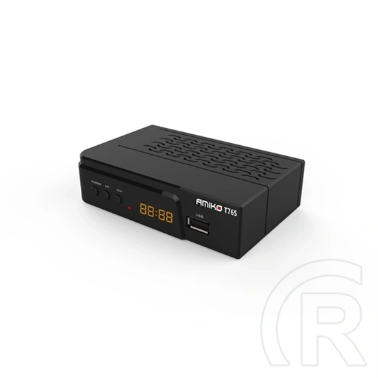 Amiko T765 földi vevő és médialejátszó (Full HD, DVB-T2/H.265 tuner, 32 MB flash, 512 MB RAM, HDMI, USB 2.0, SCART, feke