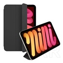 Apple IPAD mini 7 (2024) smart folio tok álló, bőr hatású (aktív flip, oldalra nyíló, trifold, asztali tartó) szénszürke