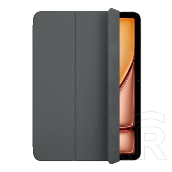 Apple Ipad Air 2020 (Air 4) tok álló, bőr hatású (aktív flip, oldalra nyíló, trifold, asztali tartó) szénszürke