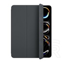 Apple Ipad Pro 13 (2024) tok álló, bőr hatású (aktív flip, oldalra nyíló, trifold, asztali tartó) fekete