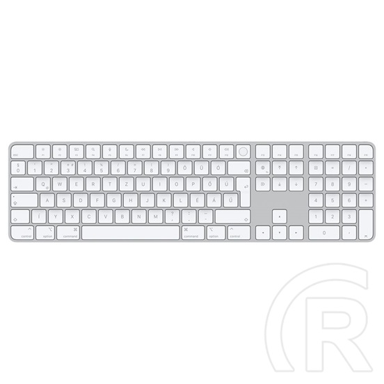 Apple Magic Keyboard with Touch ID and Numeric Keypad billentyűzet (HU, 2021, Bluetooth, fehér)