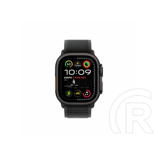 Apple Watch Ultra 2 (GPS+Cellular 49mm fekete titántok, sötétzöld alpesi pánt, M)