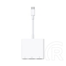 Apple adapter (type-c+usb+hdmi aljzat - type-c, adatátvitel és töltés, multiport, muf82zm/a utód) fehér