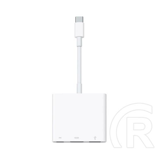 Apple adapter (type-c+usb+hdmi aljzat - type-c, adatátvitel és töltés, multiport, muf82zm/a utód) fehér