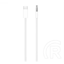 Apple audió kábel (3.5mm jack - type-c, AUX, cipőfűző, 120cm, fehér)