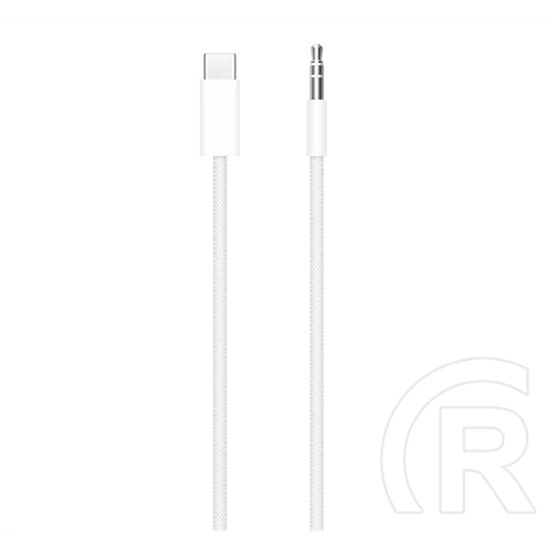Apple audió kábel (3.5mm jack - type-c, AUX, cipőfűző, 120cm, fehér)