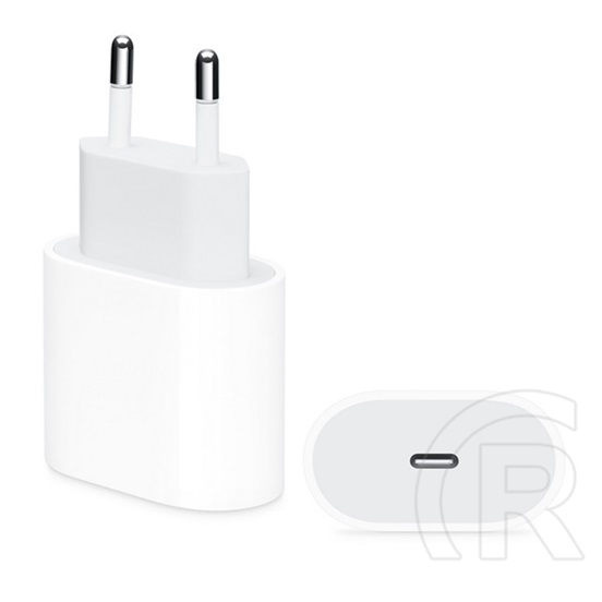 Apple hálózati töltő (USB-C aljzat, 20W, MHJE3ZM/A utód, fehér)
