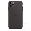 Apple iPhone 11 Pro Max szilikon tok (fekete)