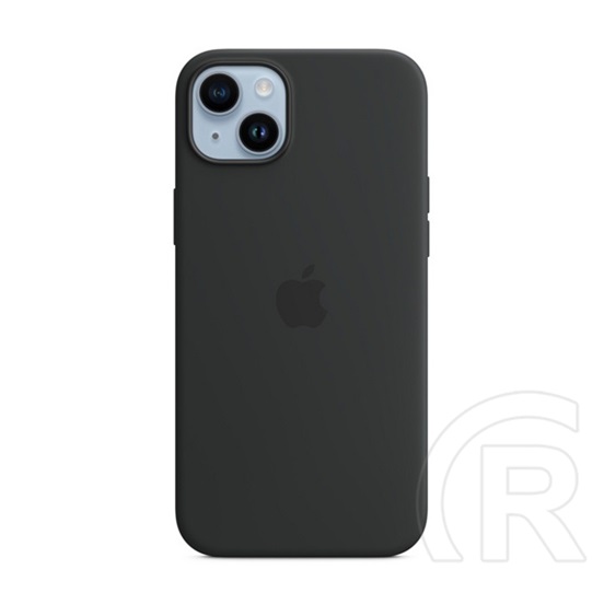 Apple iPhone 14 Plus szilikon telefonvédő (magsafe rögzítésű, mágneses) fekete