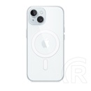 Apple iPhone 15 szilikon telefonvédő (magsafe rögzítésű, mágneses) átlátszó