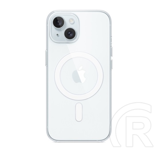 Apple iPhone 15 szilikon telefonvédő (magsafe rögzítésű, mágneses) átlátszó