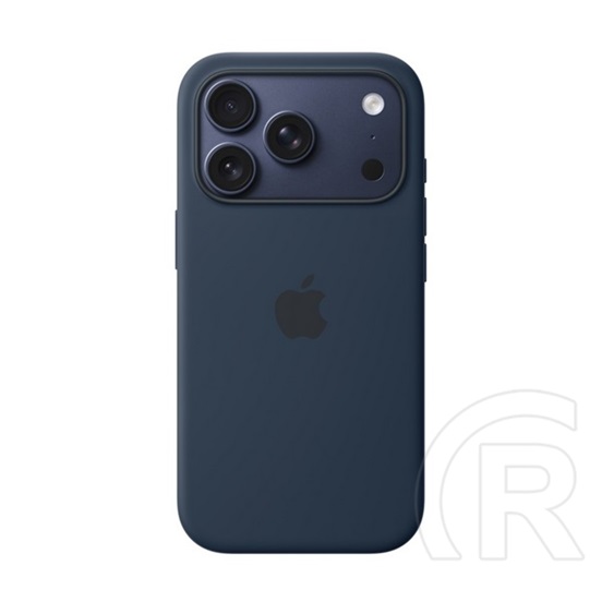 Apple iPhone 17 Pro Magsafe-rögzítésü szilikon tok (éjfekete)