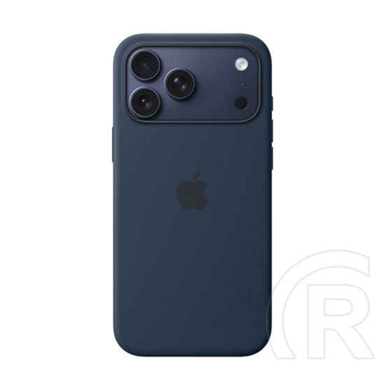 Apple iPhone 17 Pro Max Magsafe-rögzítésü szilikon tok (éjfekete)