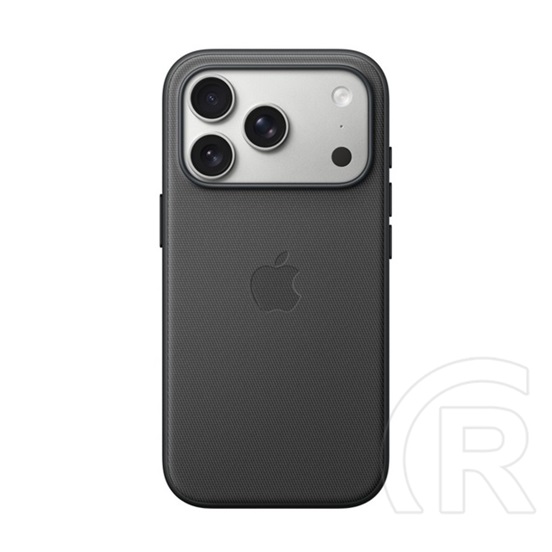 Apple iPhone 17 Pro echwoven szilikon telefonvédő (szövet hátlap, magsafe) fekete