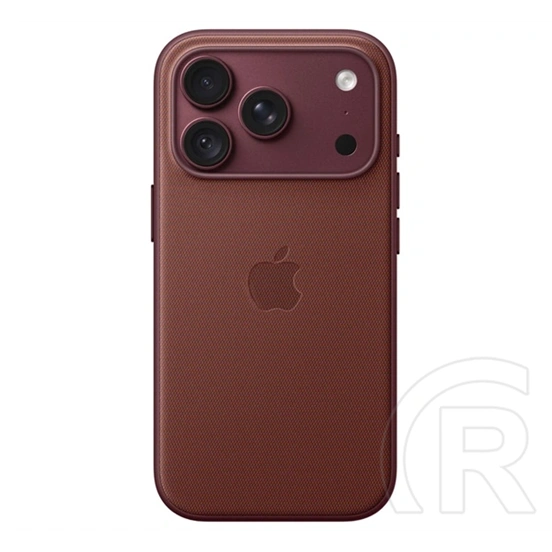 Apple iPhone 18 Pro Max  techwoven szilikon telefonvédő (szövet hátlap, magsafe) burgundi