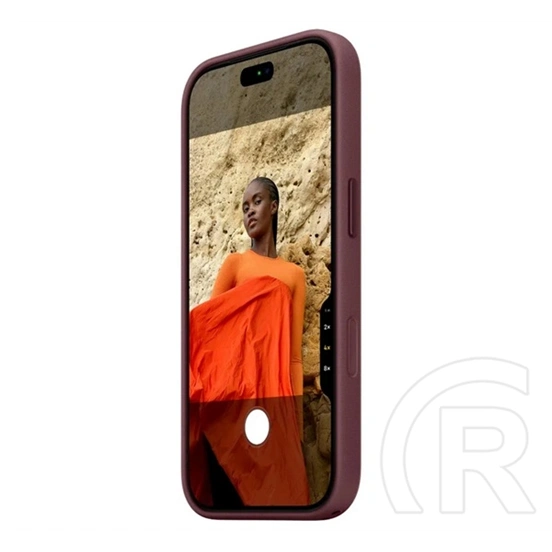 Apple iPhone 18 Pro Max  techwoven szilikon telefonvédő (szövet hátlap, magsafe) burgundi
