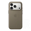 Apple iPhone 18 Pro Max  techwoven szilikon telefonvédő (szövet hátlap, magsafe) vakondszürke