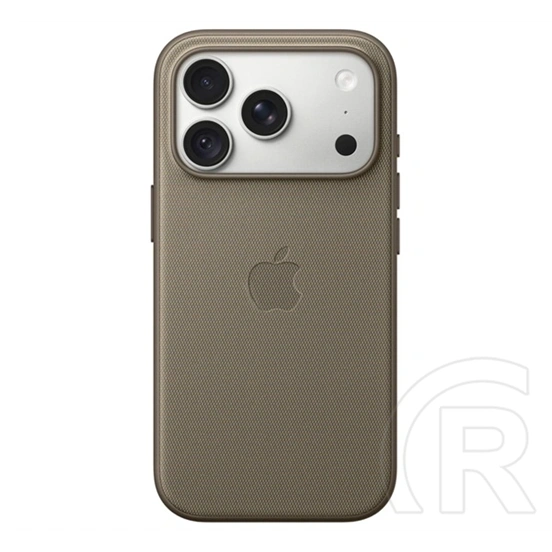 Apple iPhone 18 Pro Max  techwoven szilikon telefonvédő (szövet hátlap, magsafe) vakondszürke