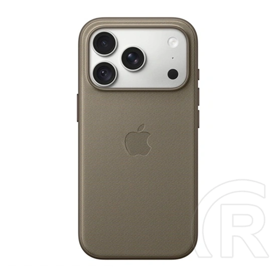 Apple iPhone 18 Pro  techwoven szilikon telefonvédő (szövet hátlap, magsafe) vakondszürke
