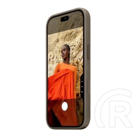Apple iPhone 18 Pro  techwoven szilikon telefonvédő (szövet hátlap, magsafe) vakondszürke