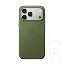 Apple iPhone TechWoven szilikon telefonvédő (szövet hátlap, MagSafe, prémium, zöld)