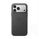 Apple iPhone Techwoven szilikon telefonvédő (szövet hátlap, MagSafe, prémium, fekete)
