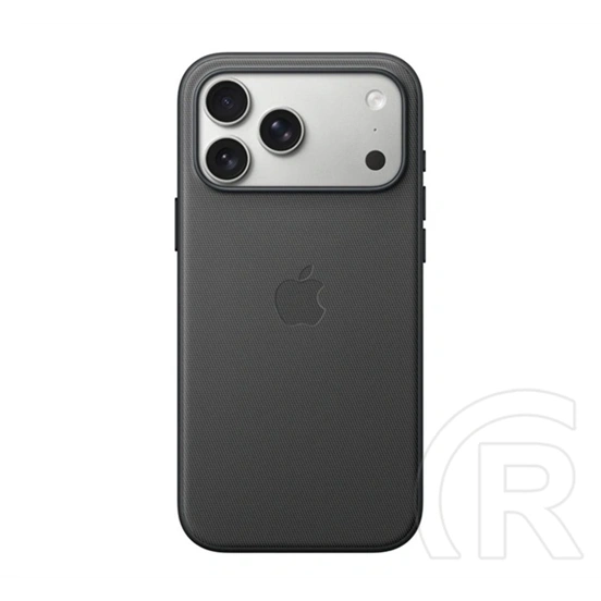 Apple iPhone Techwoven szilikon telefonvédő (szövet hátlap, MagSafe, prémium, fekete)