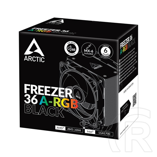 Arctic Freezer 36 A-RGB Black CPU hűtő