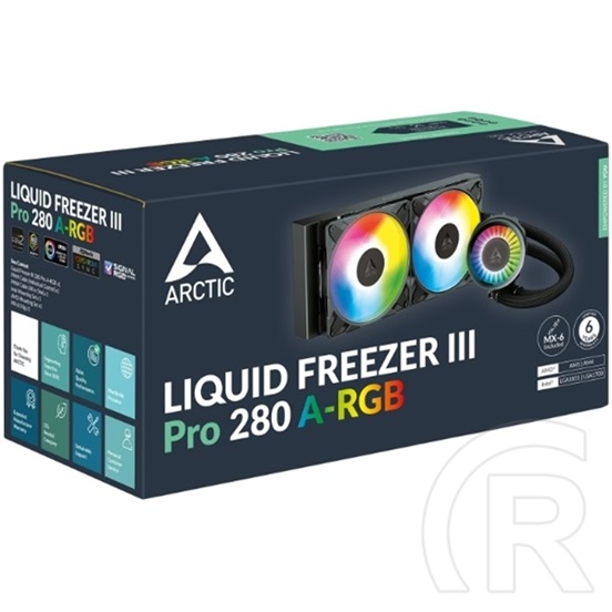 Arctic Liquid Freezer III Pro 280 A-RGB vízhűtés (280 mm radiátor, univerzális, fekete)