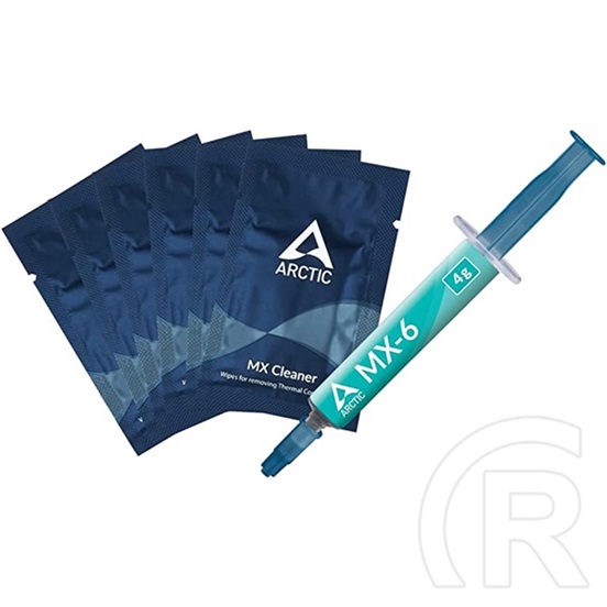 Arctic MX-6 hűtőpaszta (4 g, szürke, tisztítókendő)