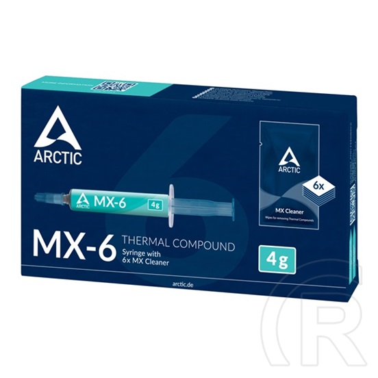 Arctic MX-6 hűtőpaszta (4 g, szürke, tisztítókendő)