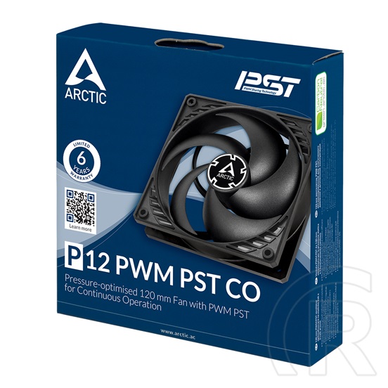 Arctic P12 CO PWM PST hűtő ventilátor (120 mm, fekete)