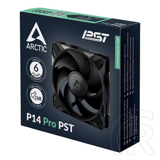 Arctic P14 Pro PST hűtő ventilátor (140 mm, PWM, fekete)