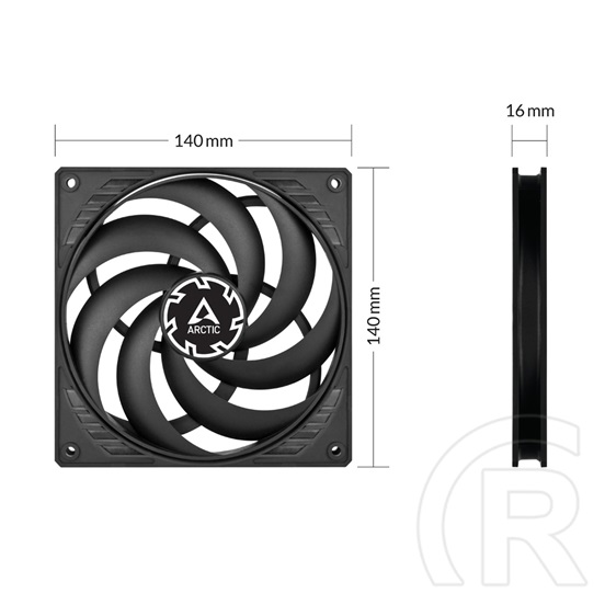 Arctic P14 SLIM PWM PST hűtő ventilátor (140 mm)