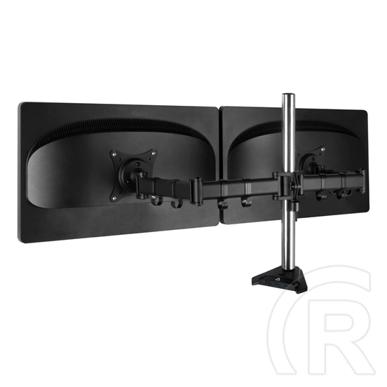 Arctic Z2 Pro (Gen 3) monitorállvány (dupla, 4 port USB 3.0 HUB, fekete)