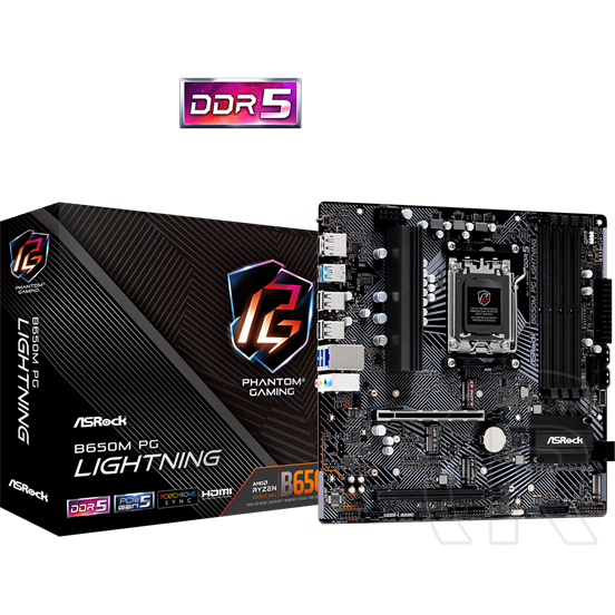 Asrock B650M PG Lightning (mATX, AM5)