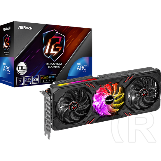 Asrock Intel ARC A770 Phantom Gaming D 16GB OC VGA (PCIe 4.0, 16 GB GDDR6, 256 bit, 3xDP+HDMI)