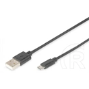Assmann USB-A (M) microUSB-B 2.0 (M) kábel, 1,8 m