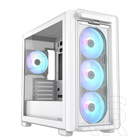 Asus A23 Plus (táp nélküli, mATX, ablakos, MT Mini Tower, fehér)
