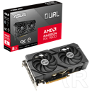 Asus DUAL-RX7600-O8G-EVO VGA (PCIe 4.0, 8 GB GDDR6, 128 bit, 3xDP+HDMI)