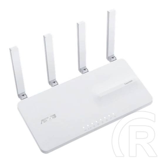Asus EBR63 router (Wi-Fi 6, 574+2402 Mbps, 2,4/5 GHz dualband, 1x WAN, 4x LAN, USB3.2, USB2.0, 4 külső antenna, fehér)