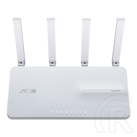 Asus EBR63 router (Wi-Fi 6, 574+2402 Mbps, 2,4/5 GHz dualband, 1x WAN, 4x LAN, USB3.2, USB2.0, 4 külső antenna, fehér)