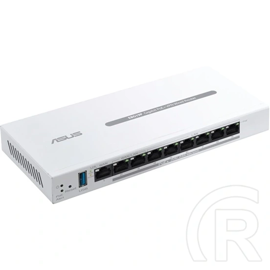 Asus ExpertWiFi EBG19P router (8x Gigabit PoE+ port, 2x LAN/WAN, 1x WAN, USB 3.2 Gen1, PoE max 123 W)