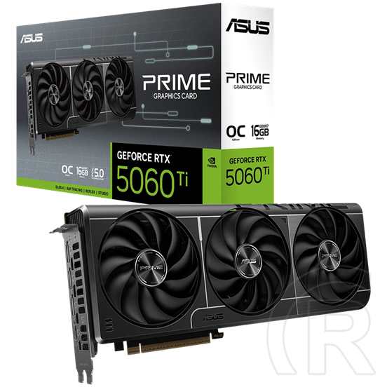Asus PRIME GeForce RTX 5060 Ti OC VGA (PCIe 5.0, 16 GB GDDR7, 128 bit, 3xDP+HDMI)