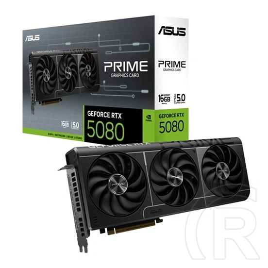 Asus Prime GeForce RTX 5080 VGA (PCIe 5.0, 16 GB GDDR7, 3xDP+HDMI)